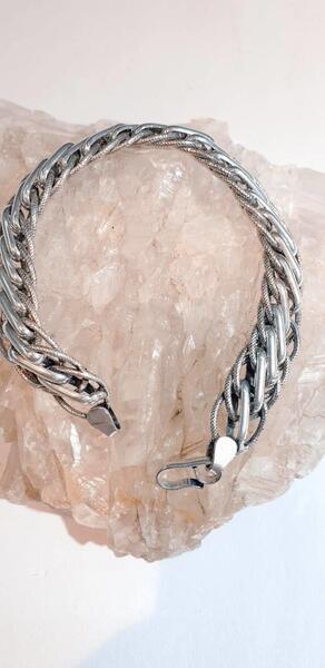 Thamel White Metal Bracelate for Men