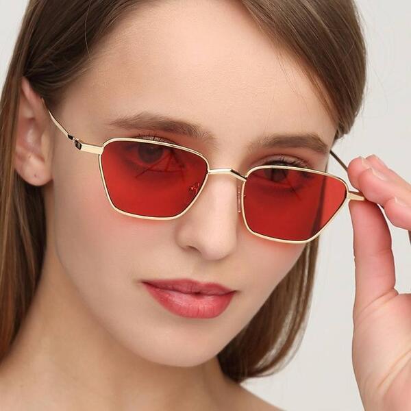 The Almari Lexxoo Sunglasses Red Lens Metal Italy Designer Sunglasses Ladies With Caring Bag