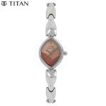 Titan   2250Sm01 Raga Pink Dial Analog Watch For Women- Silver