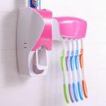 Toothpaste Dispenser With Tooth Brush Holder