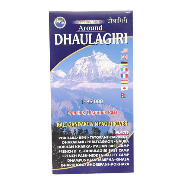 Trekking Map Around Dhaulagiri French & Dhampus Pass
