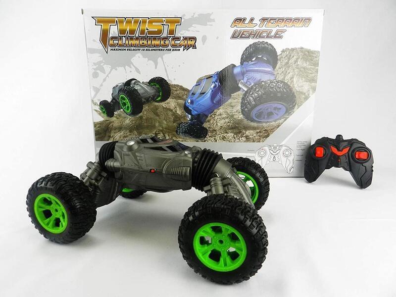 Twist and Double Sided Flip Wall Climbing Car 4Wheel Drive (Blue,black)