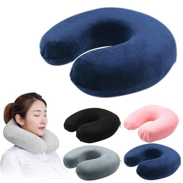 U-Shape Travel Pillow for Airplane Inflatable Neck Pillow Travel Accessories 4Colors Comfortable Pillows for Sleep Home Textile By Arushi