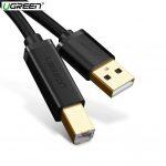 UGREEN-USB 2.0 AM to BM print cable gold-plated (Black, 1.5M)
