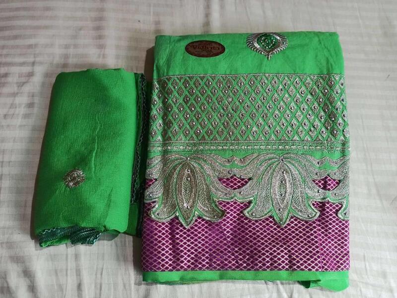 Unstitched Cheandheri Silk Kurta Salwar Set
