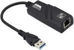 USB 3.0 to Ethernet Adapter, Driver Free 10/100/1000 Mbps Network RJ45 LAN Wired Gigabit Ethernet Adapter for Windows 10, 8.1, 7, XP, Linux, Mac OS, Chrome OS