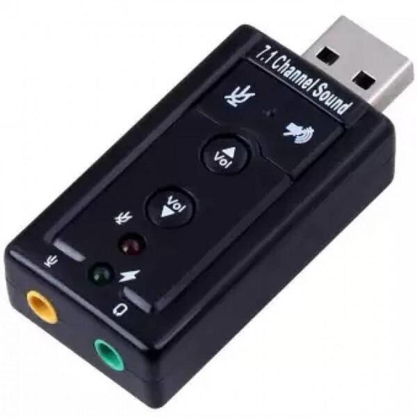 USB 7.1 Channel 3D Stereo Audio External Sound Card Adapter with Mic