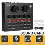 V8 Sound Card For Microphone Webcast Live Sound Card External For Phone PC No Ratings