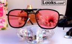 Vibes Brand Designer Square Retro Square Sunglasses - Red