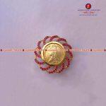 Victoria Dc Coin Printed With Ruby Red  Ring For Women