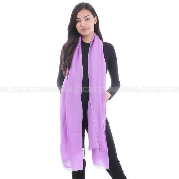 Violet Solid 100% Cashmere Pashmina Stole For Women