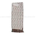 White Cashmere Blend Printed Scarf For Women