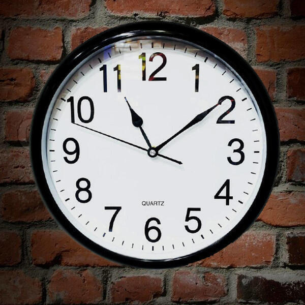 Dial Black Round Frame Wall Clock