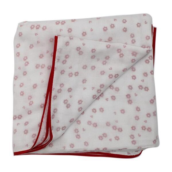 Lining And Small Floral Design Soft Cotton Blanket For New Born