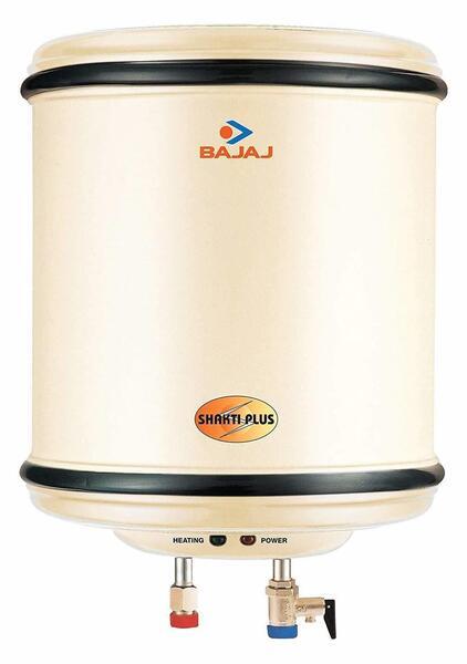 White/Yellow BAJAJ Shakti Plus Storage 10 Litre Water Heater