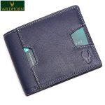 WildHorn Nepal RFID Protected Genuine Leather Blue Wallet for Men (WH 2710 Blue)
