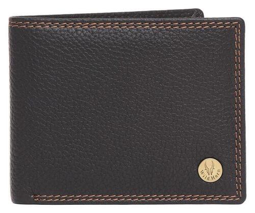 WildHorn Nepal® RFID Protected Leather Wallet for Men(BLACK)