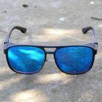Wind Resistant Sunglasses With Blue Mercury Shades