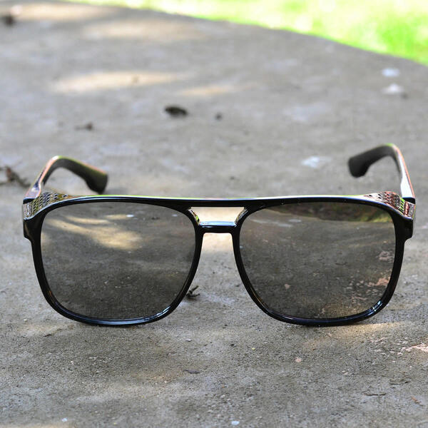 Wind Resistant Sunglasses With Silver Mercury Shades