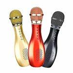 Wireless Bluetooth Handheld Mic Audio Recording and Karaoke Feature for Tablets PCs Smartphones (Color May Vary)