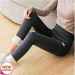 Women Dark Grey Woolen Leggings With Thich Inside