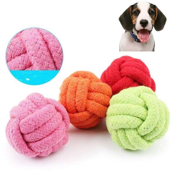 Cotton Rope Knot Ball Toy For Big Dog - Random Color