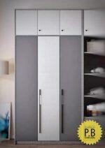 3 Door MDF Board Modern Wardrobe