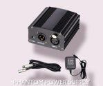 48V Phantom Power Supply With Xlr Cable And Adapter For Any Condenser Microphone