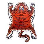 60/90 cm (34)100% wool handmade cut tiger knots a square inch Quality used 50 years price