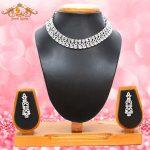 American Diamond Studded Necklace and Earrings Set For Women – Jewel Queen