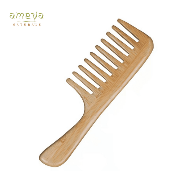 Ameya Naturals Bamboo Wide Tooth Comb