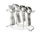 ANKUR Stainless Steel Cutlery Set -(Contains: 6 Master Spoons, 6 Tea Spoons, 6 Forks, 6 Soup Spoons) – Silver