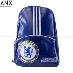 ANX Blue Chelsea Football Club Logo Printed Backpack For Men