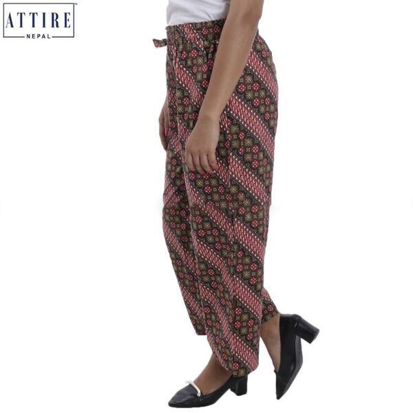 Attire Nepal Multicolored Floral Style Cotton Plazzo Pants (CP-06)