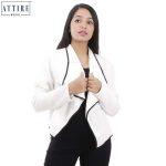 Attire Nepal White Woolen Outer For Women (OT-52)