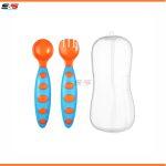 Baby Spoon And Fork Set with Case Eating Utensils