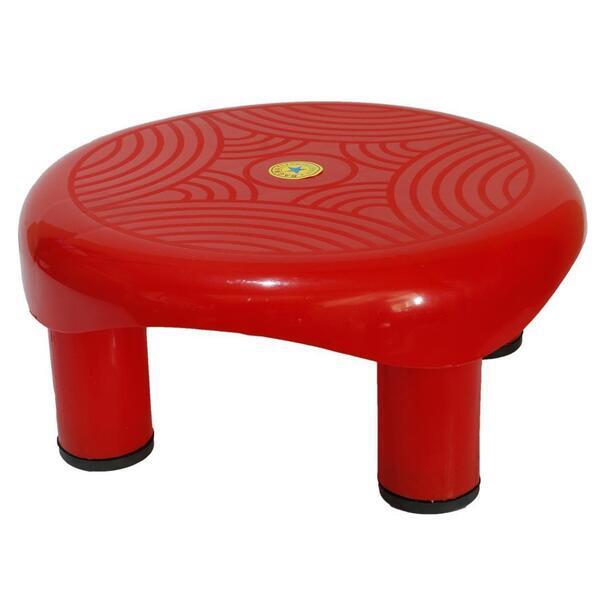Bagmati Red Round Plastic Bathroom Stool