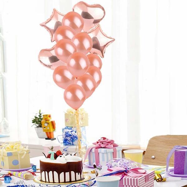 Birthday Decorations Party Supplies,Pink Balloons, Foil Mylar Balloons Latex Balloon Decoration, Birthday Gifts For Girls,Women,Men