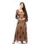 Golden Embroidered Gown For Women