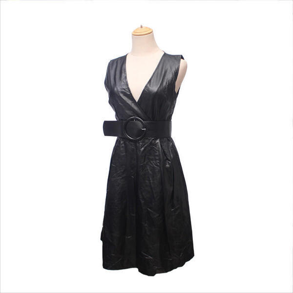 Leather One Piece With Belt For Women
