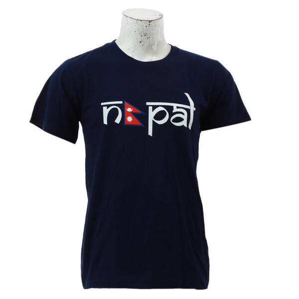 Cotton Round Neck Nepal Printed T-Shirt For Men