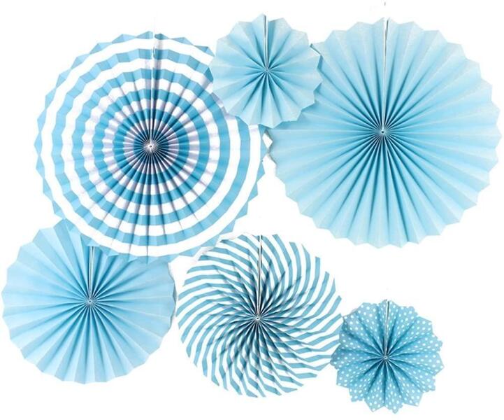 Hanging Paper Fans Decoration Set Happy Birthday Baby Shower Anniversary Party Events AccessoriesBanner