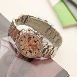 Bolano Super Wrist Watch For Women, Silver/White, Stone Carved