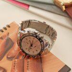 Bolano Wrist Watch For Men, Silver With Tachymeter