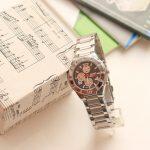 Bolano Wrist Watch For Women, Silver/White, Stone Carved, Big Number