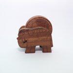 Round Tea Coaster With Elephant Design Holder