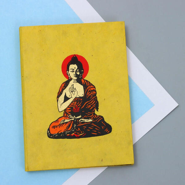 Buddha Printed Handmade Lokta Note Book size 15*21 cm 50 sheet