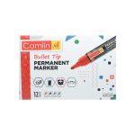 Camlin Bullet Tip Permanent Black Marker 12 Units