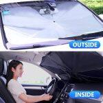 Car Windshield Sunshade Umbrella Foldable Sun Visor UV Block Car Parasol with Broken Window Head