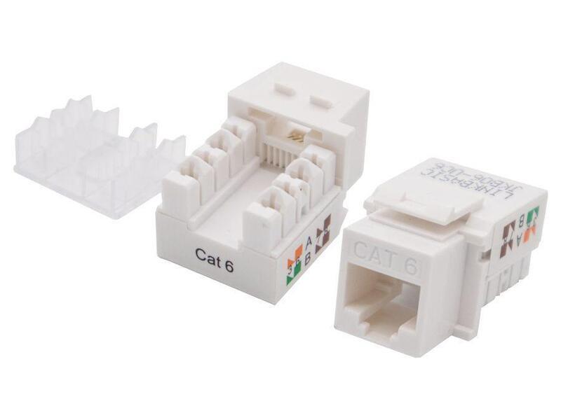 Cat6 unshielded keystone jacks (90 degree)